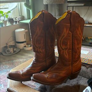Brown Western Heeled Boots